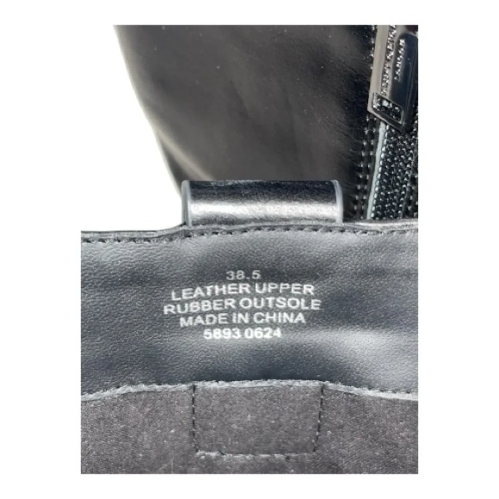 Kurt Geiger London Octavia Harness Black Leather Combat Boots Sz 8/38.5 - Picture 8 of 8